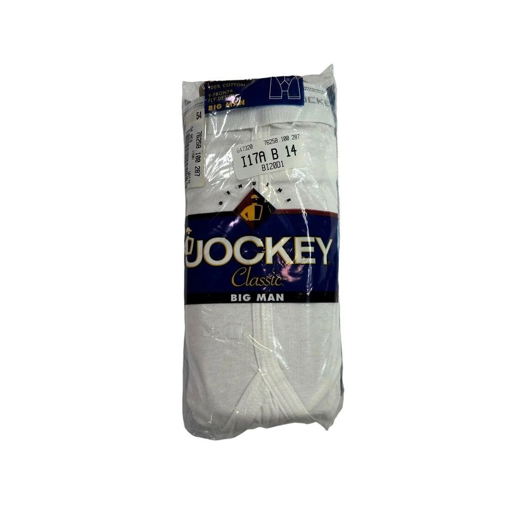 New Vintage Jockey Classic Big‎ Man Y-Front Design Size 54 Made In The USA